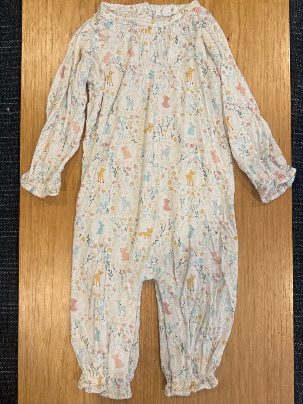 Angel Dear Long-Sleeve Snap Romper 6-12m